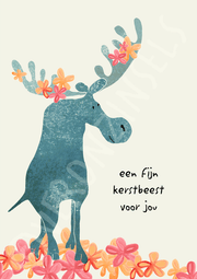 wenskaart fijn kerstbeest