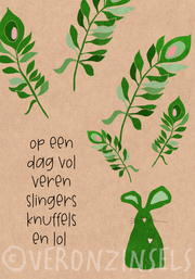 kraft kaart dag vol veren