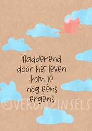 kraft kaart fladderen