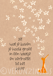 kraft kaart boven je hoofd