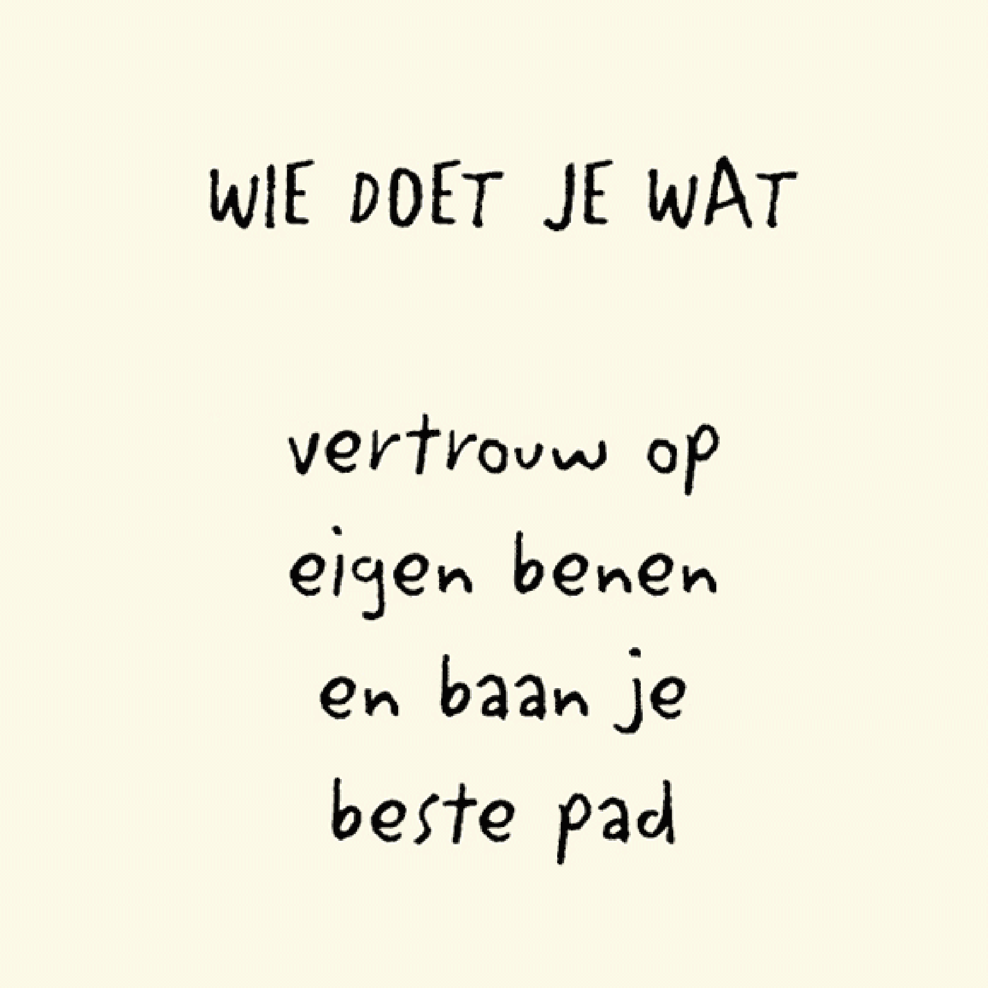 kaart wie doet je wat