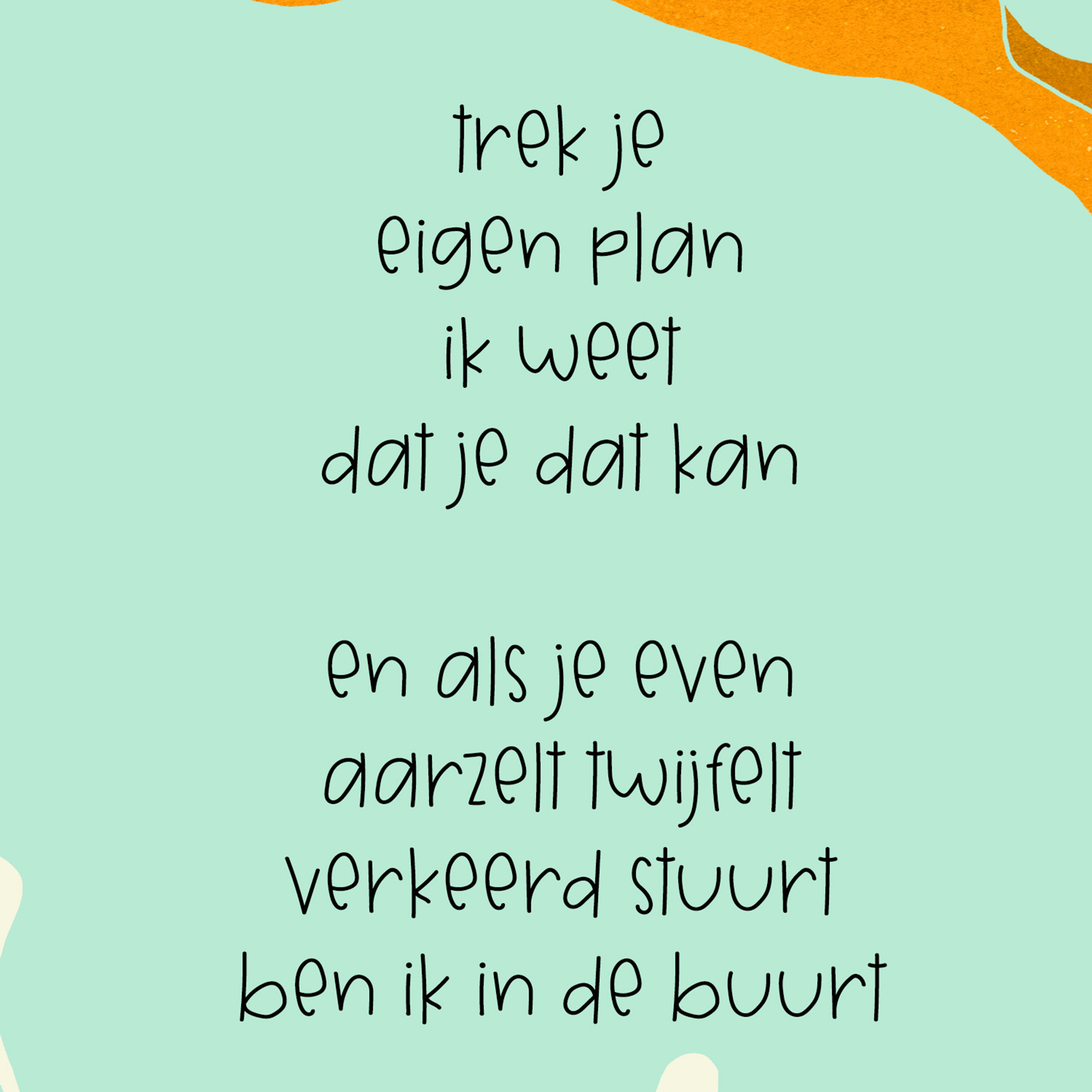 tekst wenskaart eigen plan
