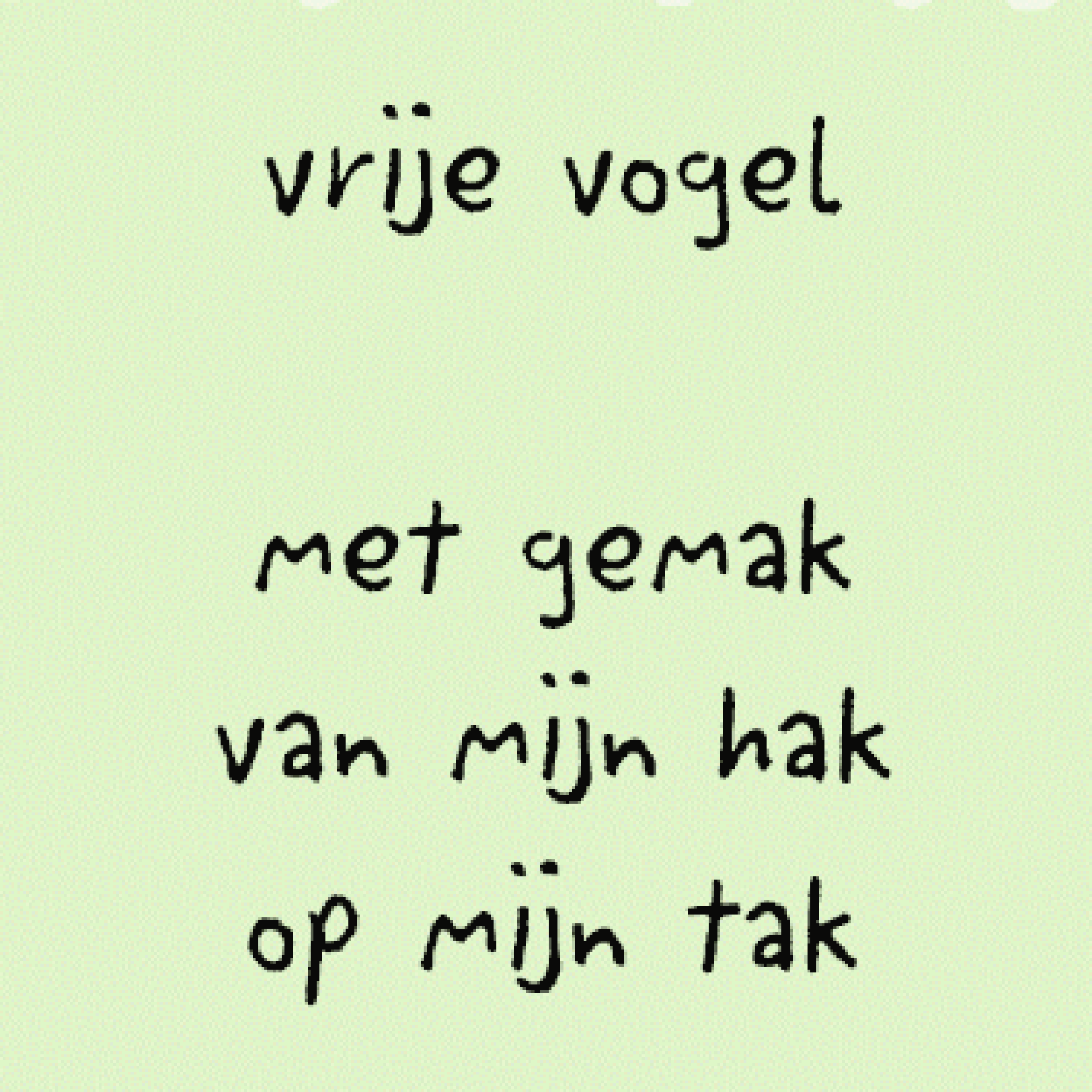 kaart vrije vogel