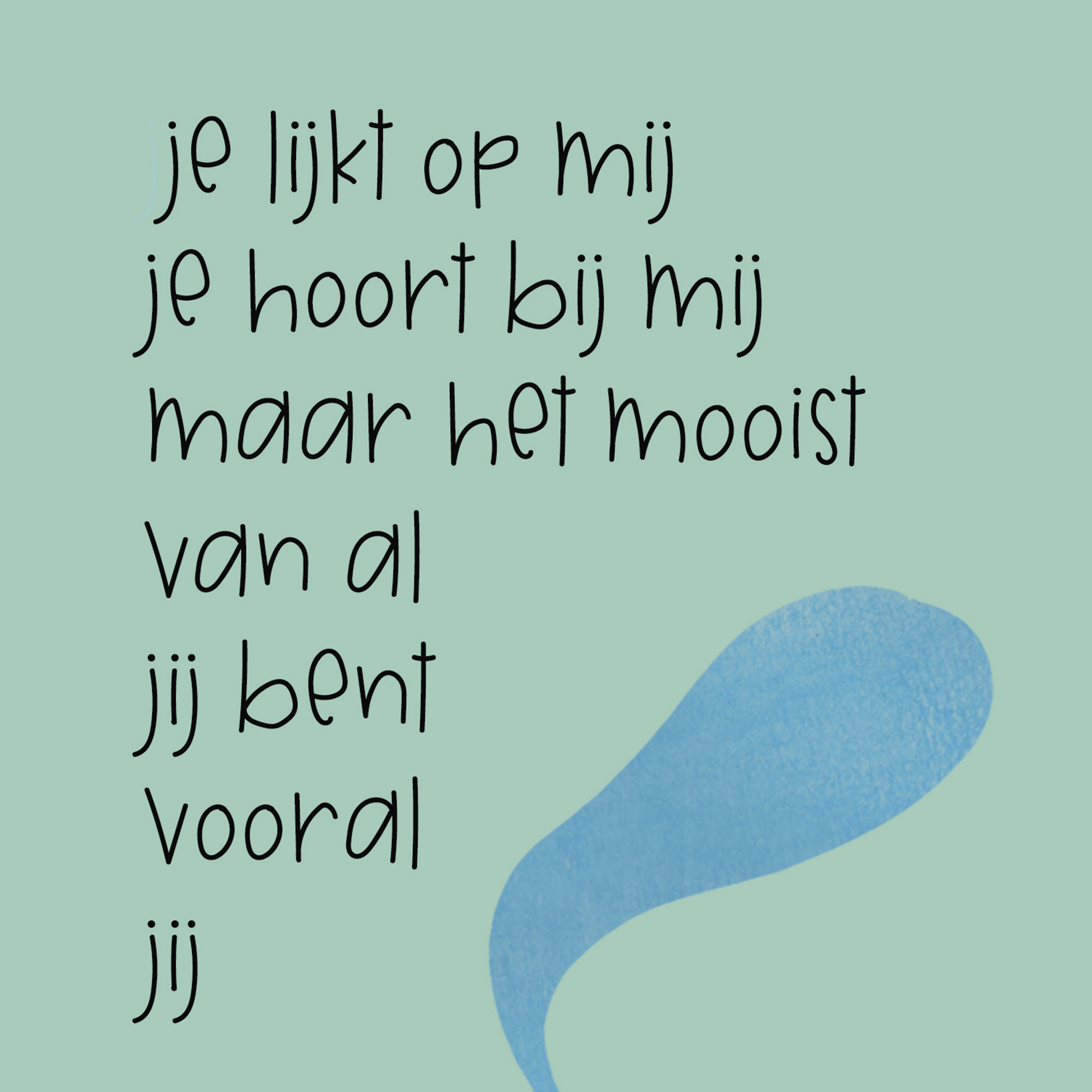 kaart konijn van mij