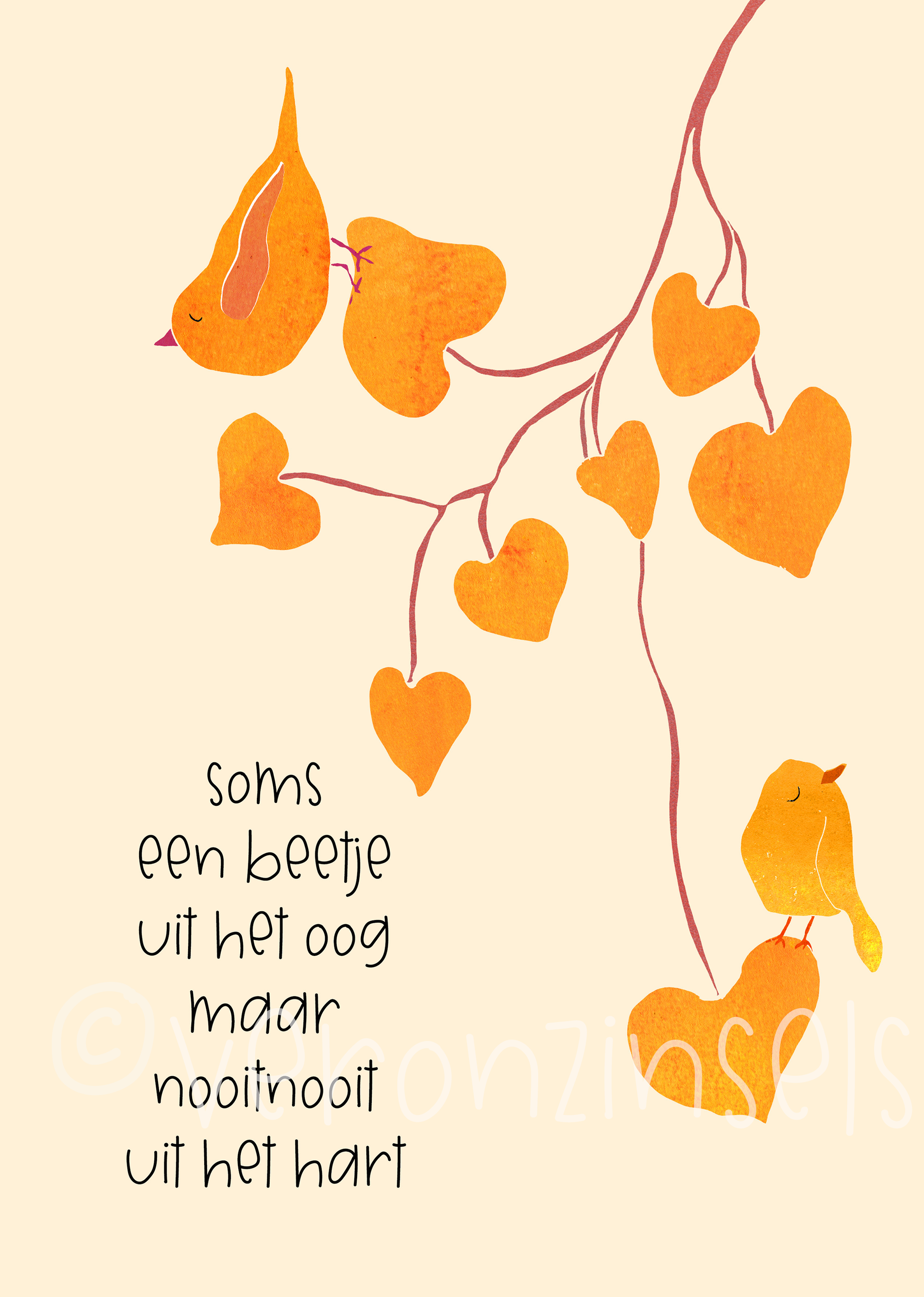 wenskaart uit het oog