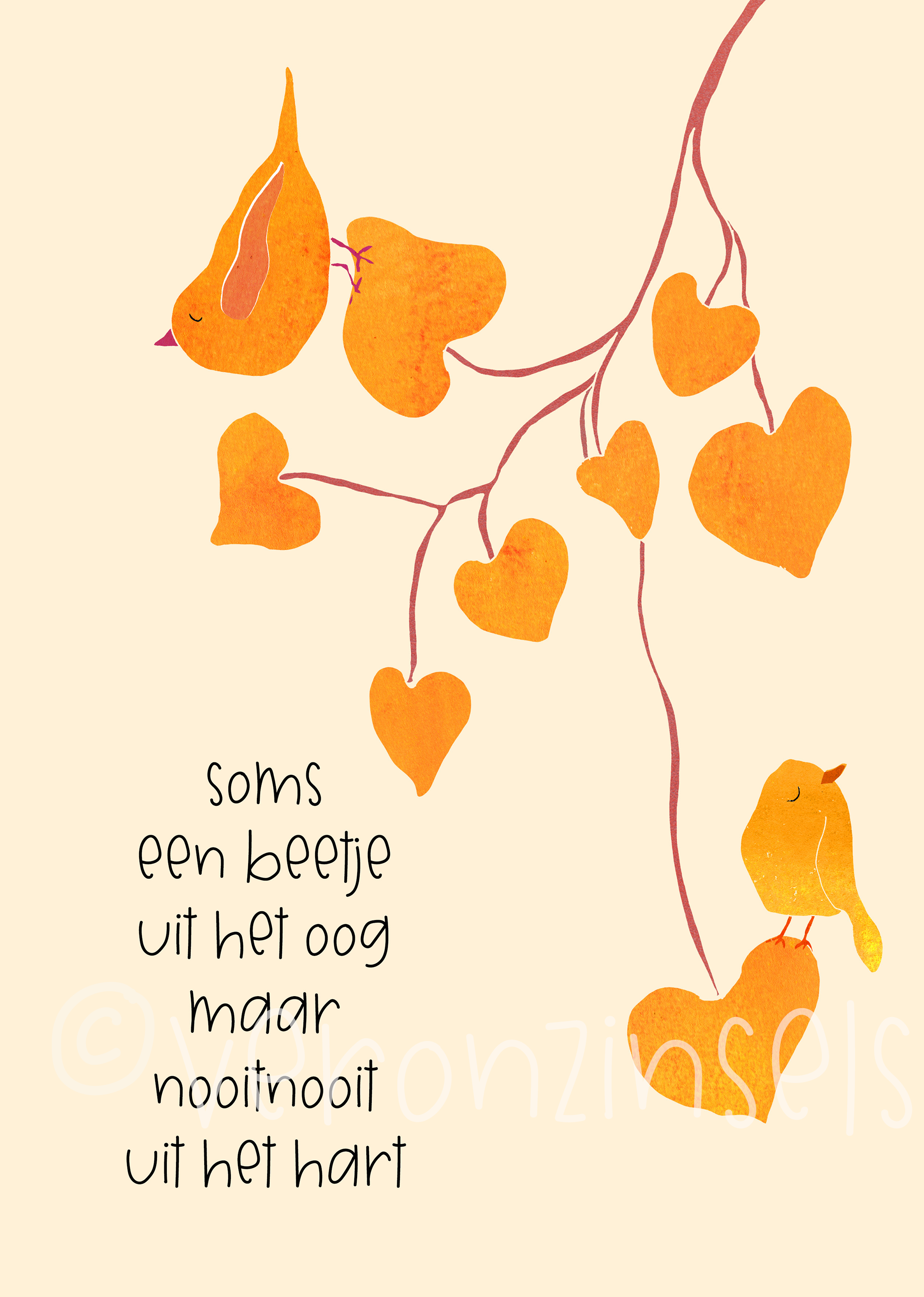 wenskaart uit het oog