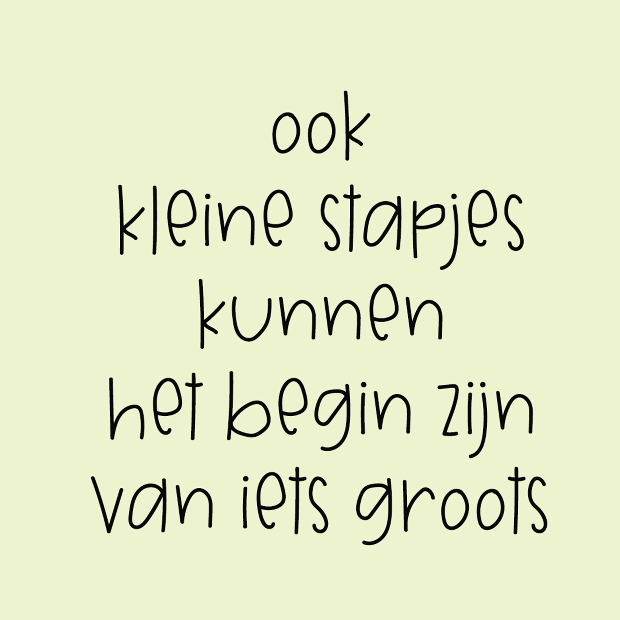 kaart kleine stapjes