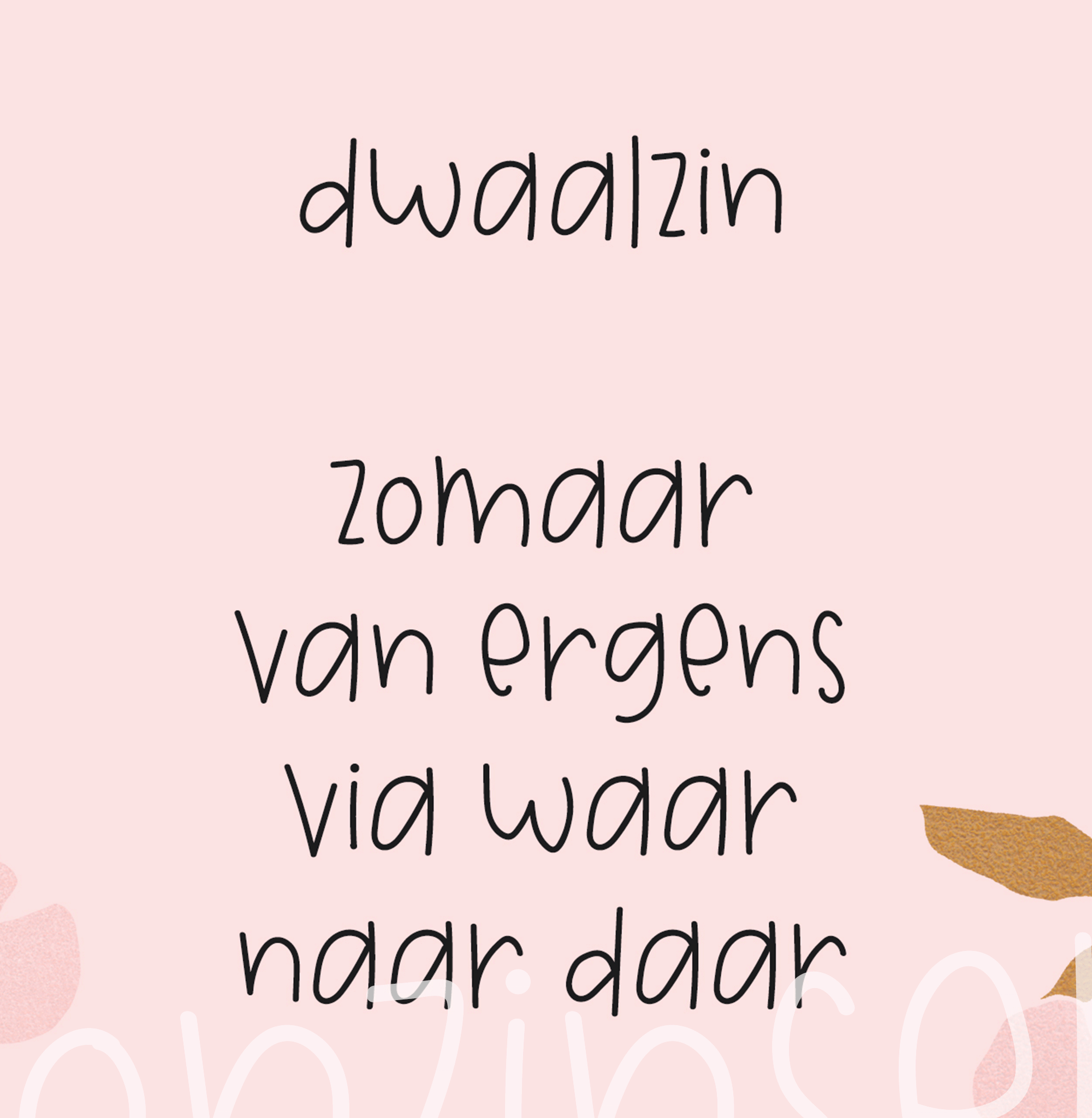 kaart dwaalzin