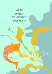 kaart dansend door gaan