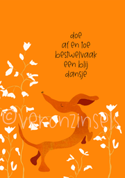 kaart blij dansje