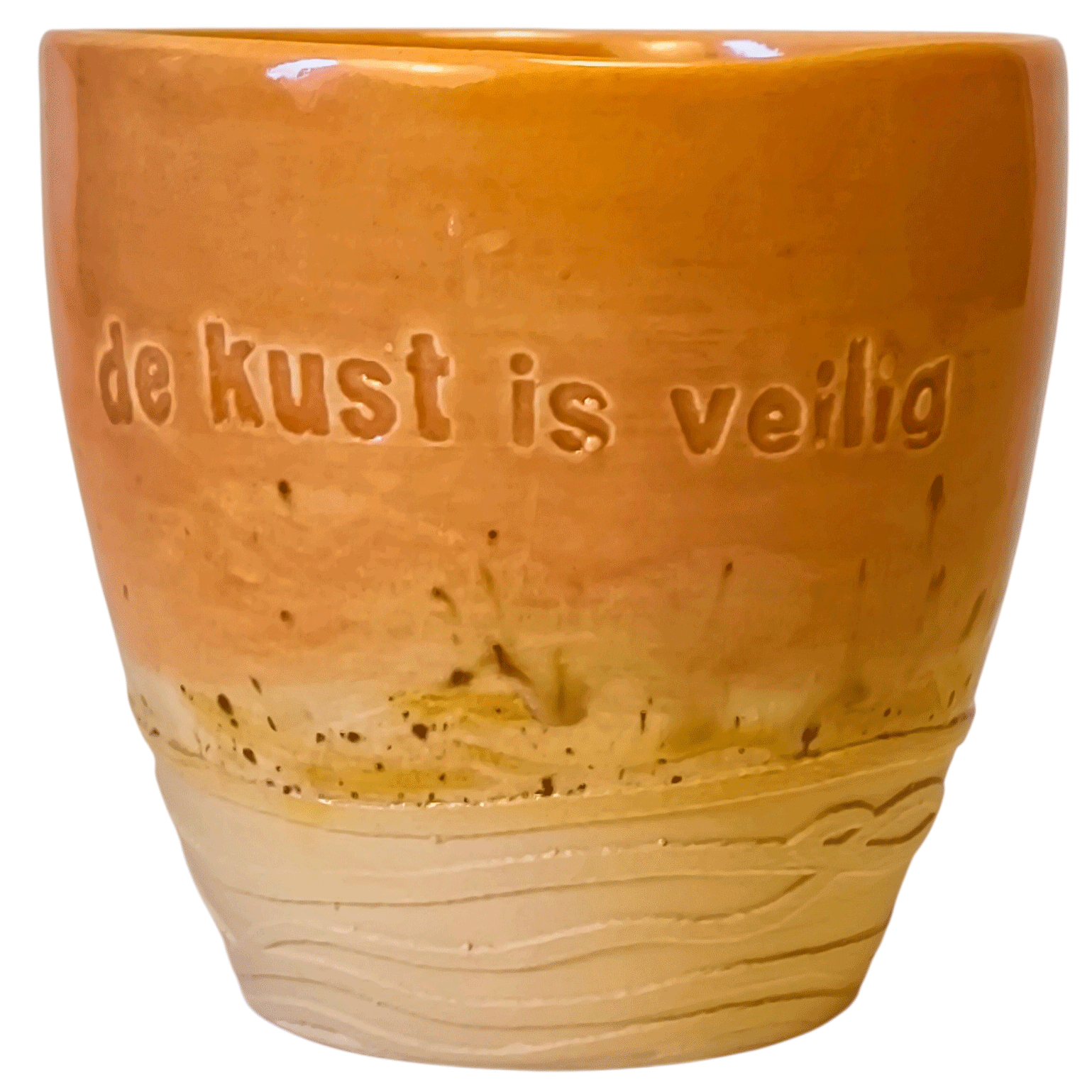 zin-zee-zijn-mok de kust is veilig