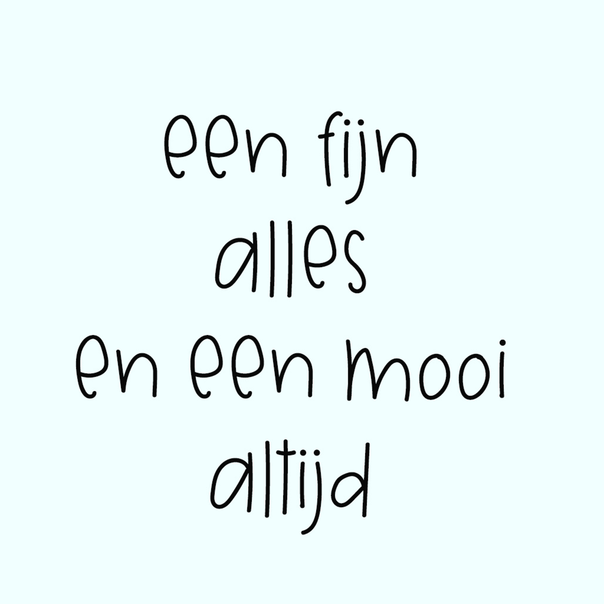 wenskaart mooi alles