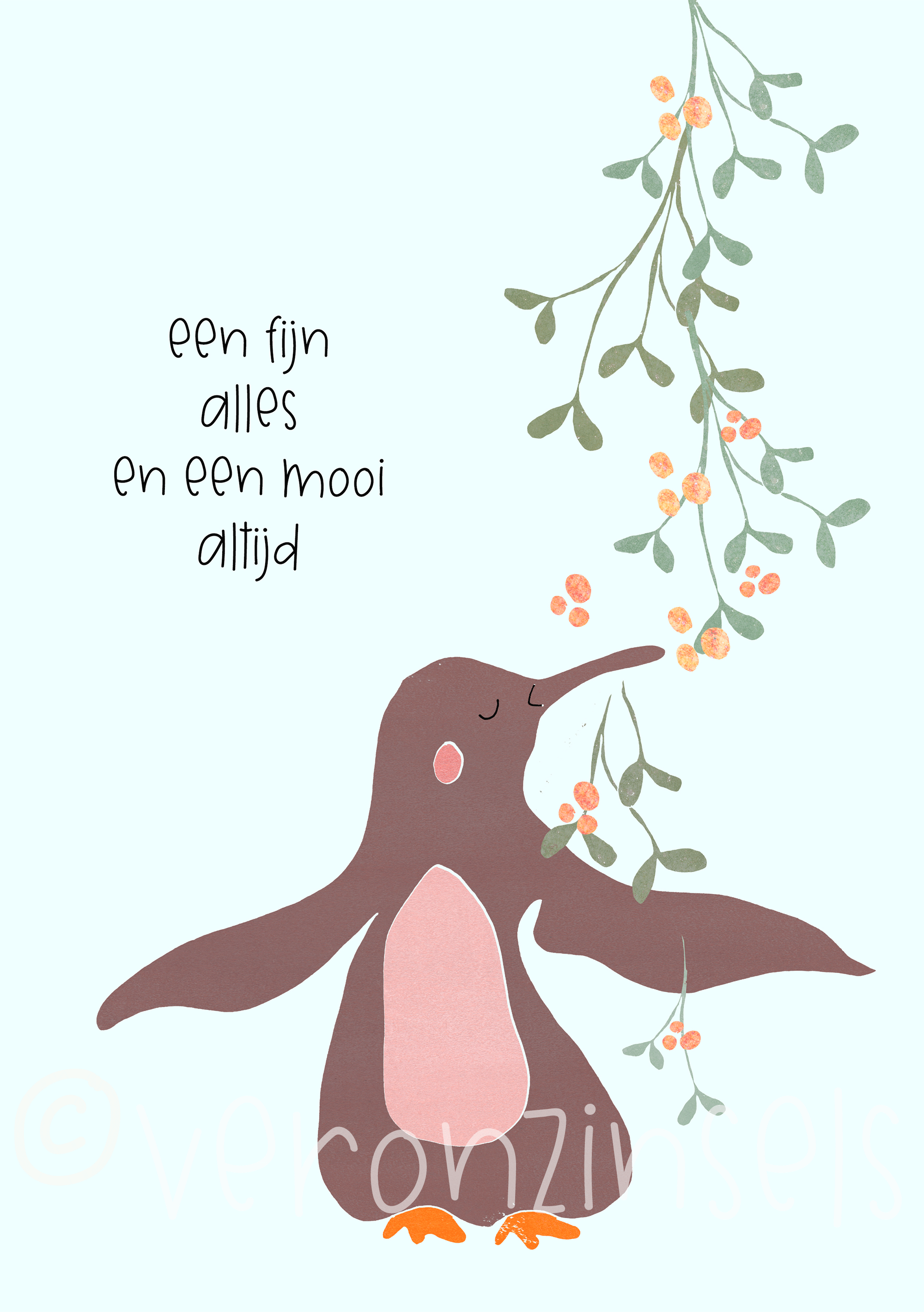wenskaart mooi alles