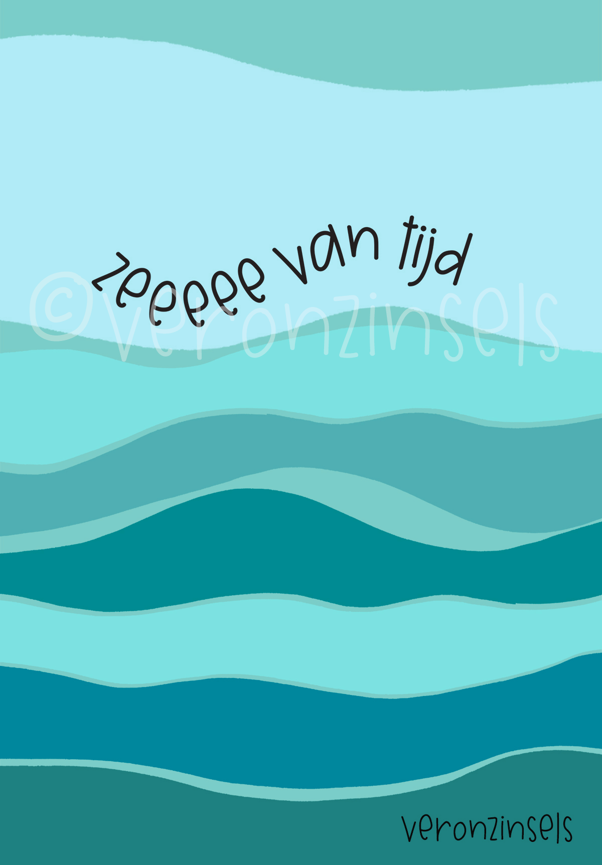 strandschatje met magneet zeeeee